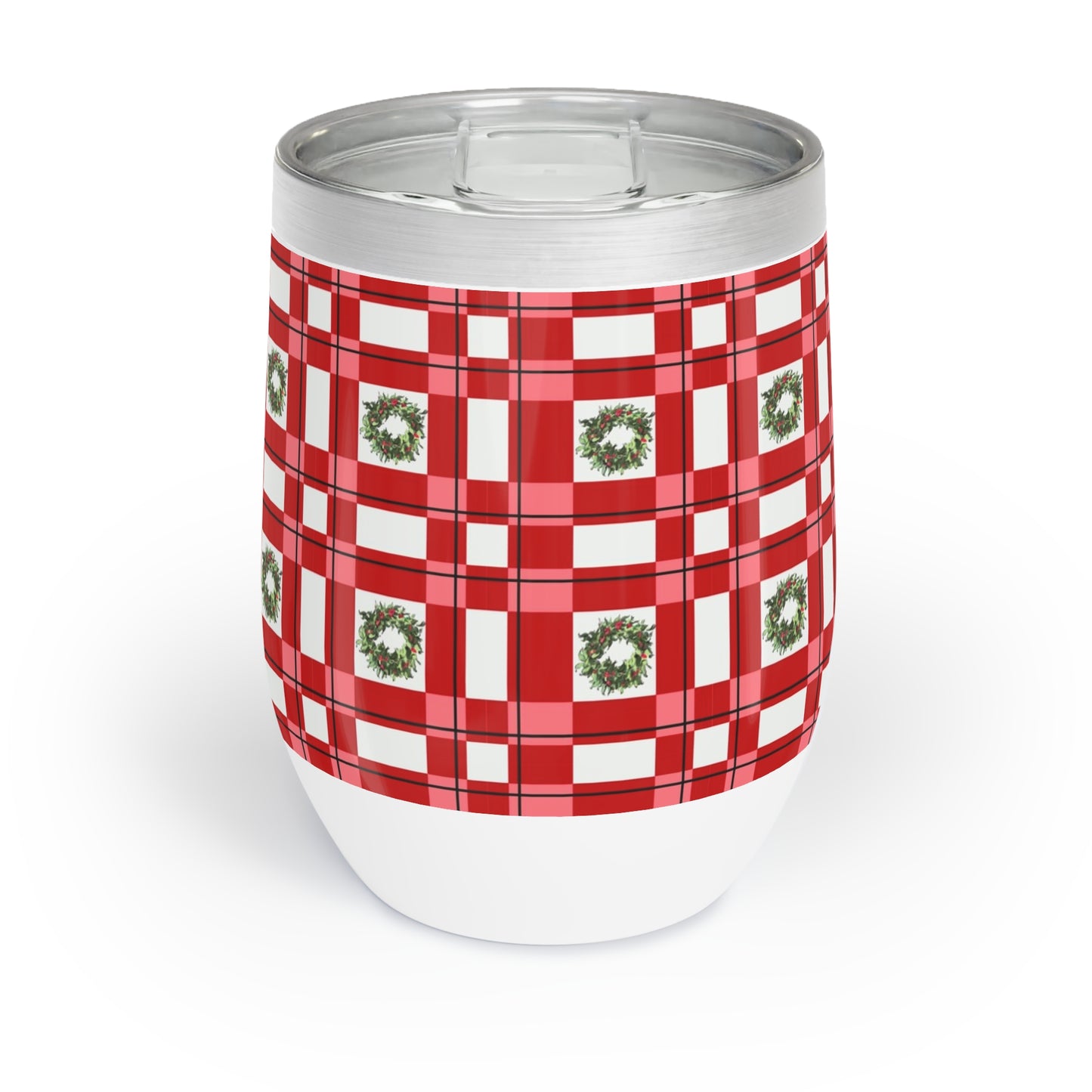 "Love" ... Christmas Plaid Chill Wine Tumbler