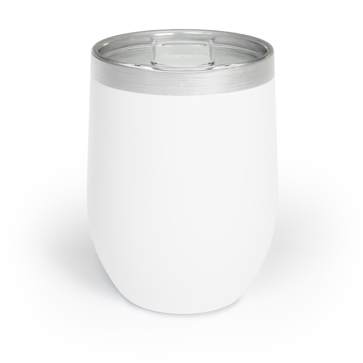 White tumbler with a clear lid on a white background, this is back side front side has calligraphy LOVE