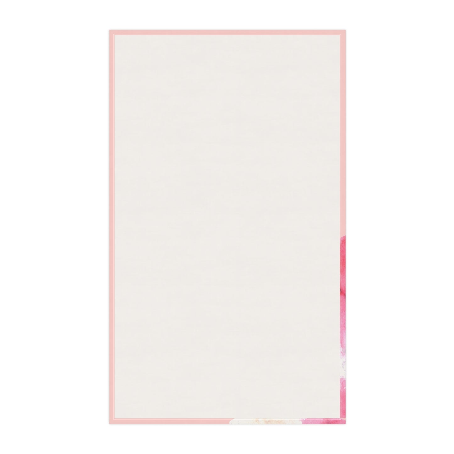 Reverse side of Christmas Tea Towel anta Design showing printed edges on border