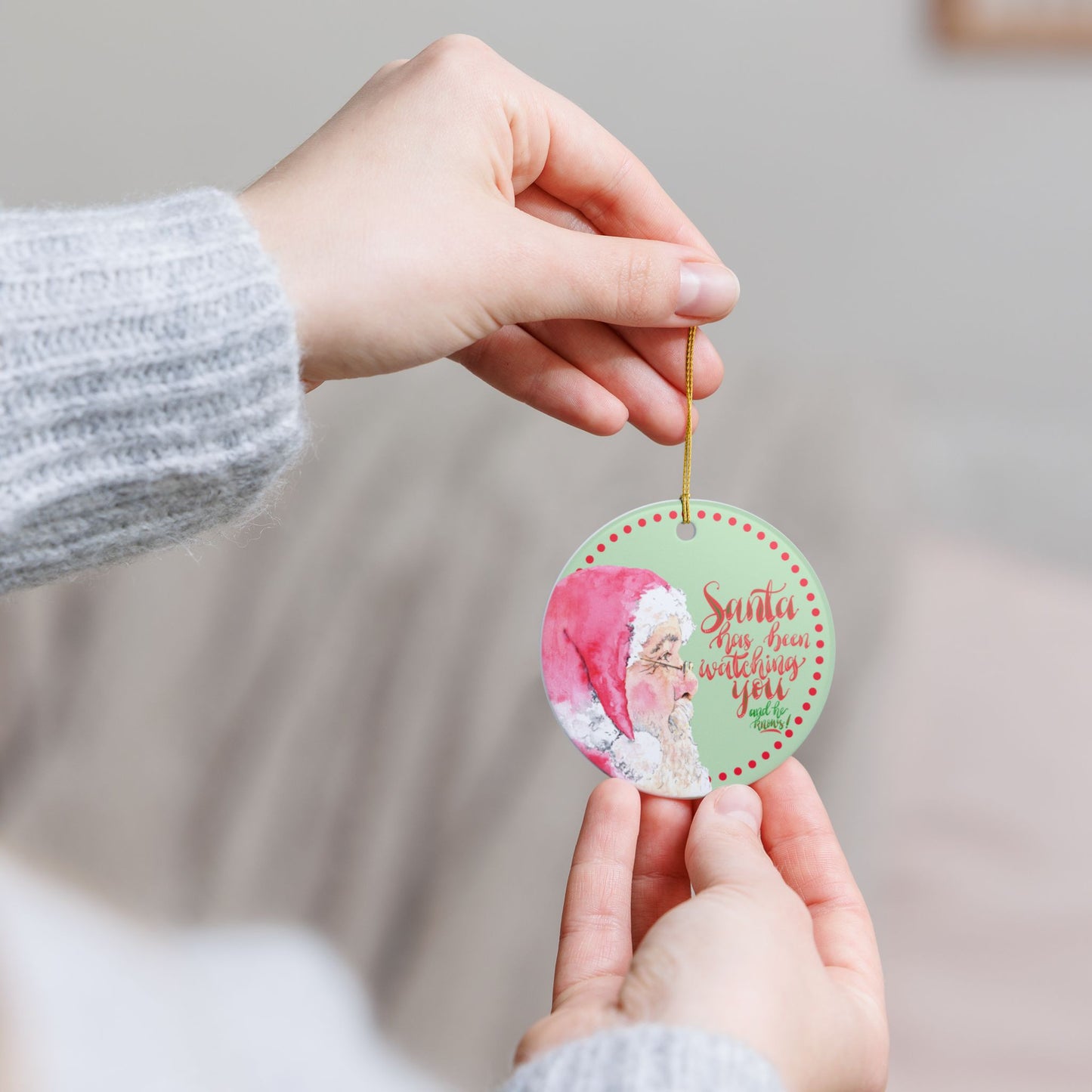 Santa Christmas Ornament